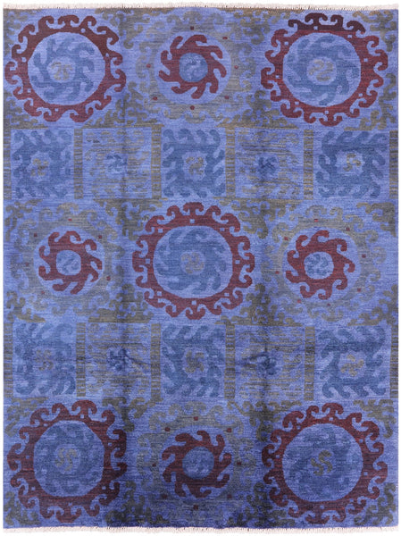Ikat Handmade Wool Area Rug - 9' 0" X 11' 10" - Golden Nile
