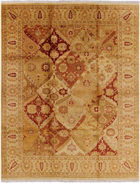 Peshawar Handmade Wool Area Rug - 8' 2" x 10' 5" - Golden Nile