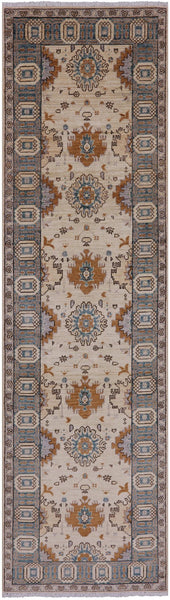 Ivory Fine Serapi Hand Knotted Runner Rug - 2' 9" X 10' 0" - Golden Nile