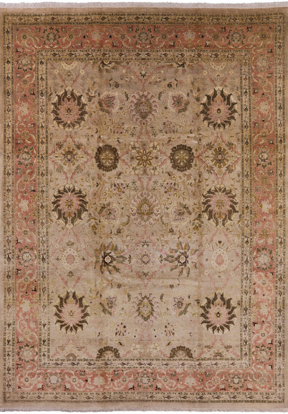 Peshawar Hand Knotted Wool Rug - 8' 10" X 12' 6" - Golden Nile