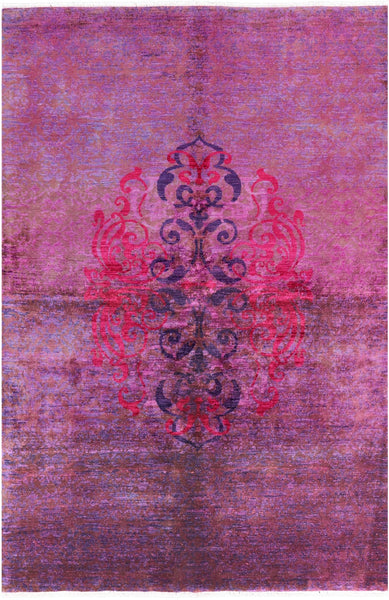 William Morris Handmade Wool Area Rug - 6' 2" X 9' 1" - Golden Nile