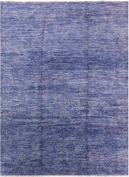 Modern Hand Knotted Wool Rug - 9' 0" X 12' 0" - Golden Nile