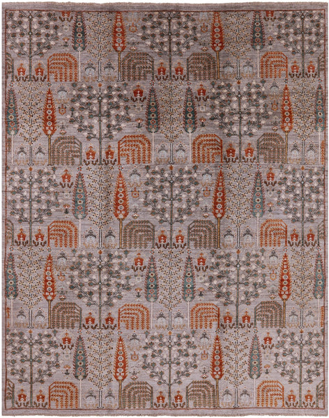 Grey Fine Serapi Hand Knotted Area Rug - 8' 0" X 10' 2" - Golden Nile