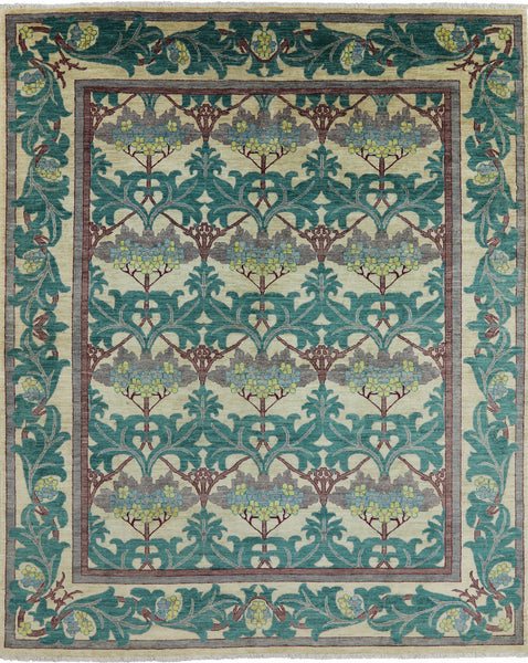 Oriental Morris Design Arts & Crafts Area Rug 8 X 10 - Golden Nile