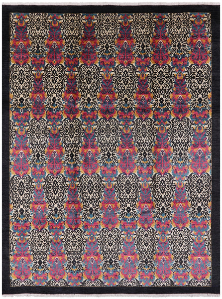 William Morris Hand Knotted Wool Area Rug - 8' 0" X 10' 6" - Golden Nile