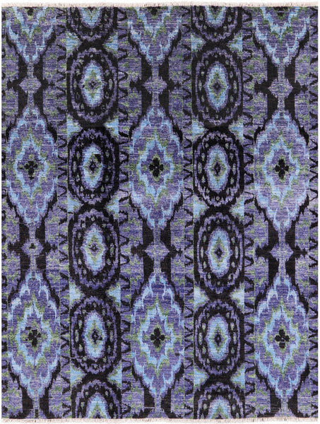 Ikat Handmade Wool Area Rug - 7' 10" X 10' 6" - Golden Nile