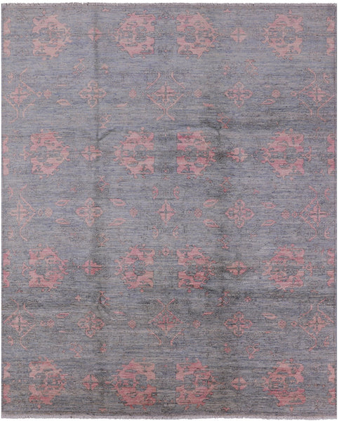 Grey Modern Hand Knotted Area Rug - 8' 3" X 10' 0" - Golden Nile