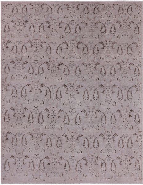 William Morris Hand Knotted Wool Area Rug - 8' 9" X 11' 1" - Golden Nile