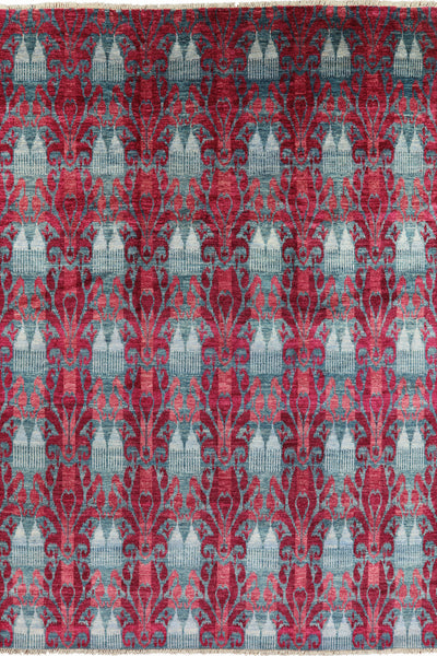 Ikat Handmade Wool Area Rug - 9' 10" X 14' 3" - Golden Nile