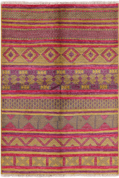 Tribal Moroccan Hand Knotted Rug - 6' 4" X 8' 10" - Golden Nile