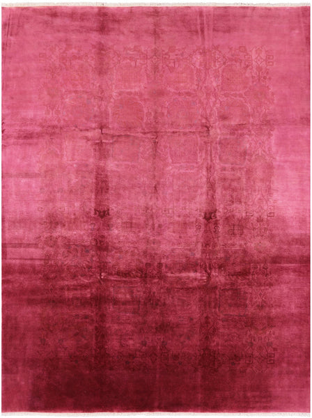 Full Pile Overdyed Handmade Wool Rug - 9' 0" X 12' 0" - Golden Nile