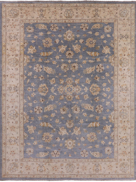 Peshawar Handmade Wool Rug - 9' 0" X 11' 9" - Golden Nile
