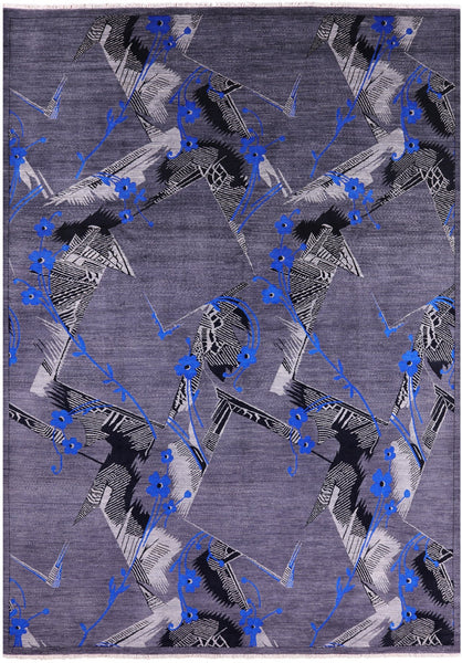 William Morris Hand Knotted Wool Rug - 10' 0" X 14' 3" - Golden Nile