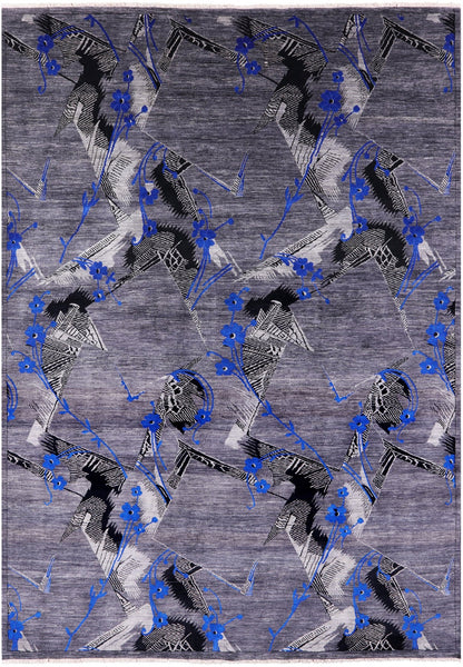 William Morris Hand Knotted Wool Rug - 9' 11" X 13' 11" - Golden Nile