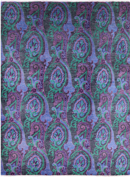 William Morris Handmade Wool Rug - 9' 0" X 12' 0" - Golden Nile