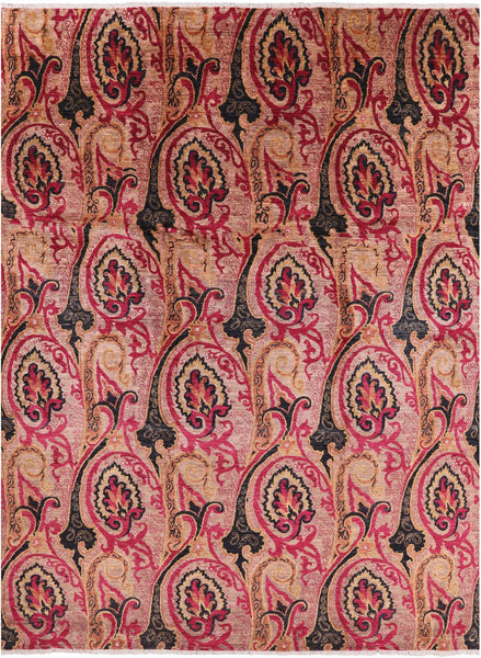 William Morris Handmade Wool Rug - 8' 11" X 12' 0" - Golden Nile