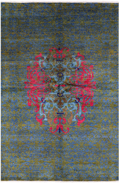 William Morris Handmade Wool Rug - 5' 11" X 9' 0" - Golden Nile