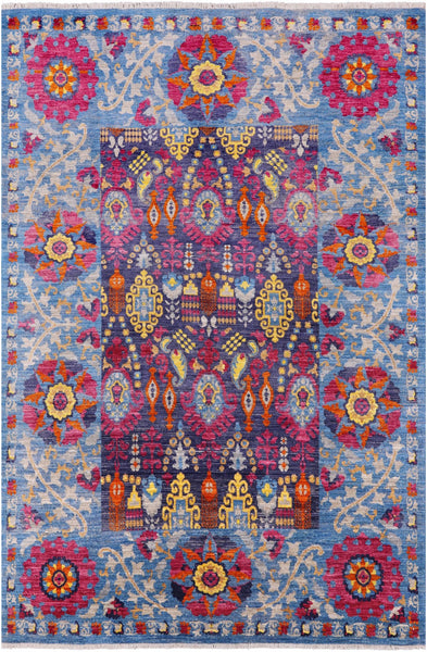 William Morris Handmade Wool Rug - 6' 0" X 8' 10" - Golden Nile