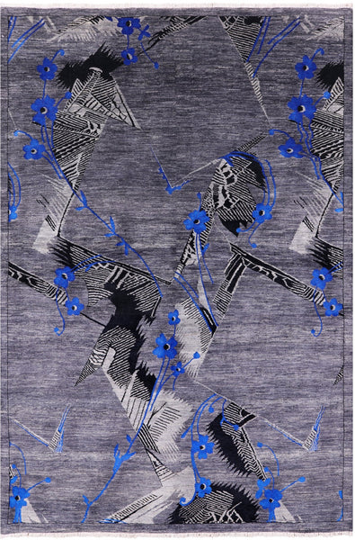 William Morris Handmade Wool Rug - 6' 0" X 9' 0" - Golden Nile