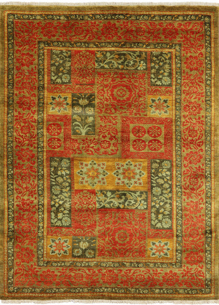 5 X 7 Handmade Oriental Suzani Rug - Golden Nile