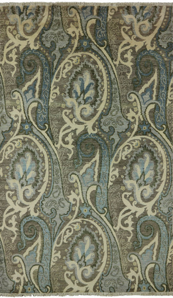 Oriental Suzani Hand Knotted Rug 5 X 8 - Golden Nile