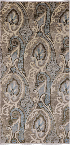 William Morris Handmade Rug - 4' 1" X 8' 3" - Golden Nile