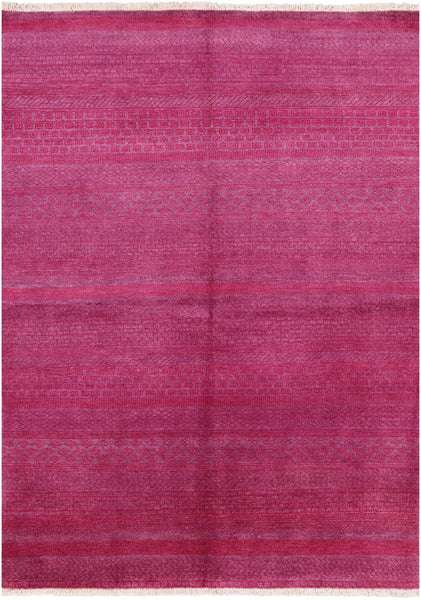 Tribal Gabbeh Hand Knotted Wool Rug - 4' 11" X 6' 10" - Golden Nile