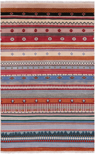 Persian Gabbeh Hand Knotted Wool Rug - 4' 0" X 6' 1" - Golden Nile