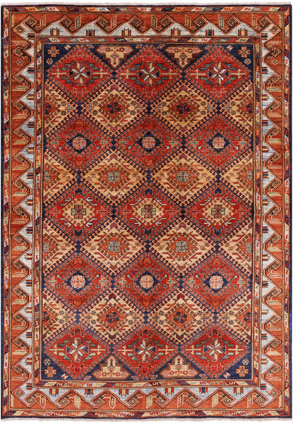 Fine Serapi Hand Knotted Rug - 6' 1" X 8' 8" - Golden Nile