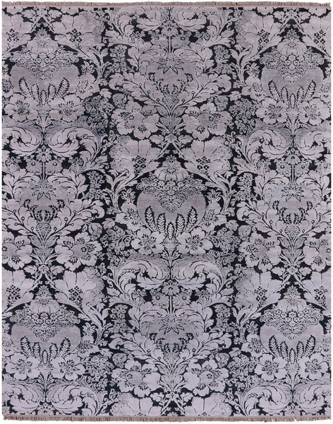 8' X 10' Pure Silk With Oxidized Wool Hand Knotted Rug - Golden Nile