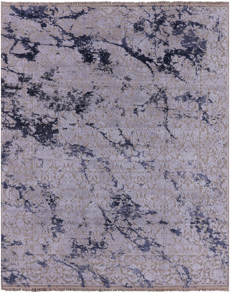 8' X 10' Pure Silk With Oxidized Wool Rug - Golden Nile