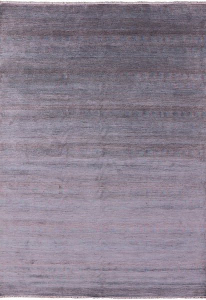 Grey Savannah Grass Hand Knotted Wool & Silk Area Rug - 9' 11" X 14' 3" - Golden Nile