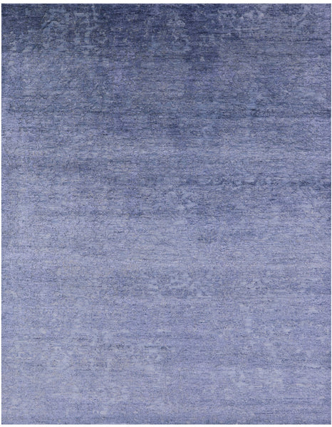 Modern Hand Knotted Wool & Silk Rug - 7' 11" X 9' 11" - Golden Nile