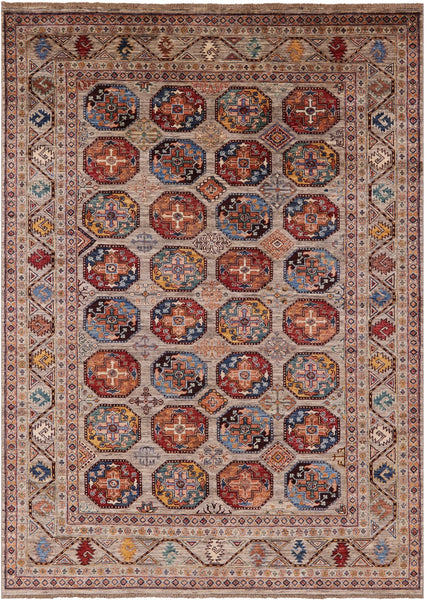 Turkmen Ersari Hand Knotted Wool Rug - 5' 7" X 7' 10" - Golden Nile