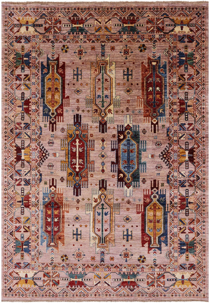 Persian Fine Serapi Hand Knotted Wool Rug - 5' 8" X 8' 4" - Golden Nile