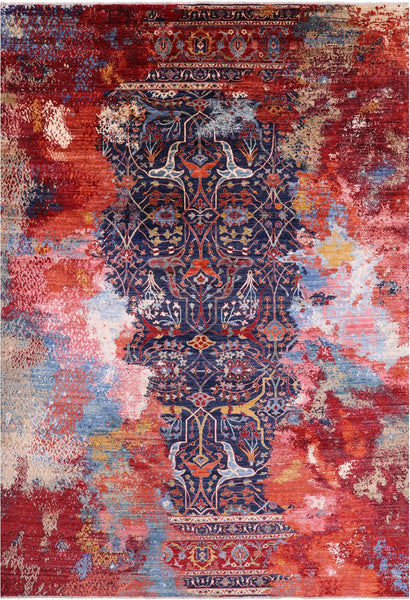 Persian Fine Serapi Hand Knotted Wool Rug - 8' 7" X 12' 0" - Golden Nile