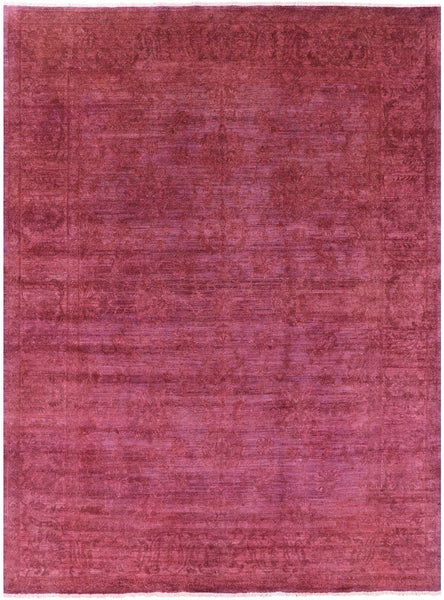 Full Pile Overdyed Hand Knotted Wool Rug - 8' 10" X 11' 9" - Golden Nile