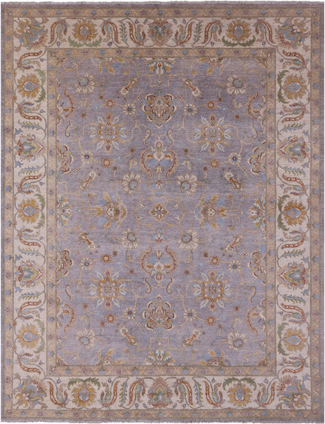 Grey Turkish Oushak Handmade Wool Rug - 8' 10" X 11' 5" - Golden Nile