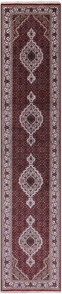 Bijar Hand Knotted Wool & Silk Runner Rug - 2' 7" X 12' 0" - Golden Nile