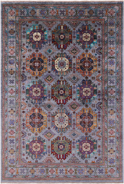 Turkmen Ersari Hand Knotted Wool Rug - 5' 5" X 7' 10" - Golden Nile