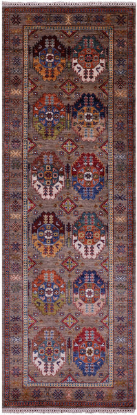 Turkmen Ersari Handmade Wool Runner Rug - 2' 10" X 8' 5" - Golden Nile
