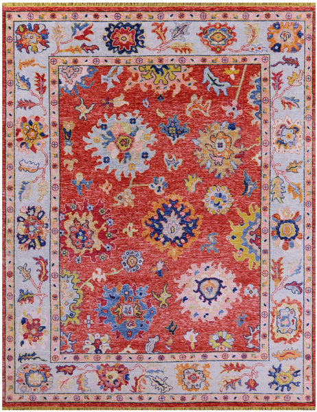 Turkish Oushak Hand Knotted Wool Rug - 8' 11" X 11' 5" - Golden Nile