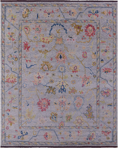 Grey Turkish Oushak Handmade Wool Rug - 9' 4" X 11' 5" - Golden Nile