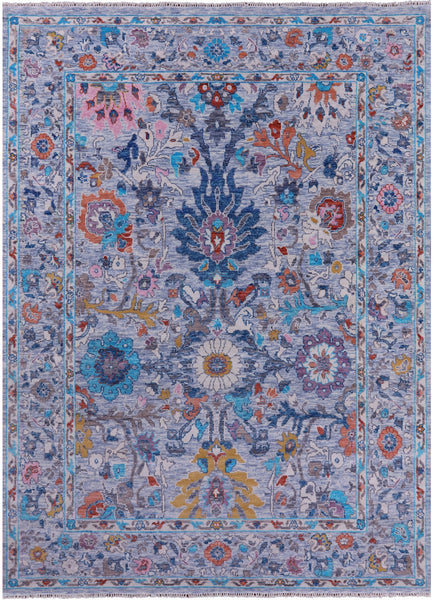 Grey Turkish Oushak Handmade Wool Rug - 9' 1" X 12' 7" - Golden Nile