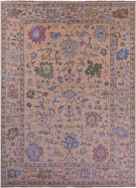 Turkish Oushak Hand Knotted Wool Rug - 10' 3" X 14' 5" - Golden Nile