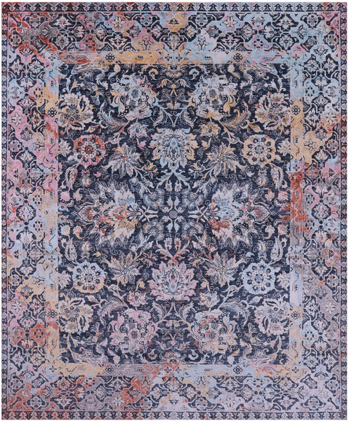 Persian Hand Knotted Wool & Silk Rug - 7' 11" X 9' 9" - Golden Nile