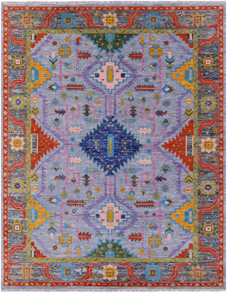 Kazak Hand Knotted Wool Rug - 9' 1" X 11' 10" - Golden Nile