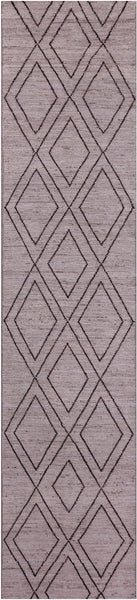 Tribal Moroccan Hand Knotted Wool On Wool Runner Rug - 3' 4" X 15' 7" - Golden Nile