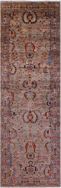 Peshawar Handmade Wool Runner Rug - 2' 8" X 8' 6" - Golden Nile