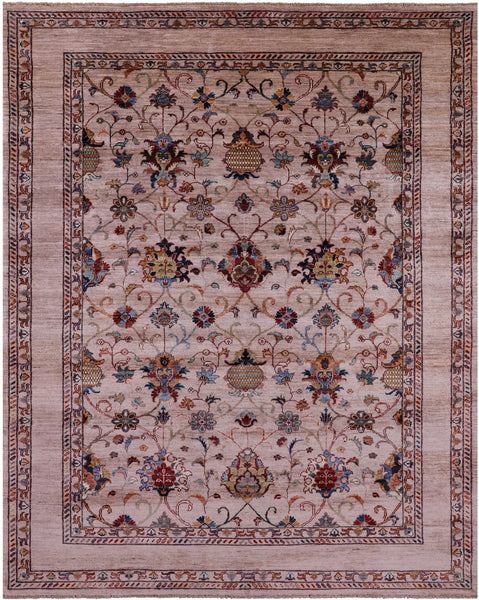 Peshawar Hand Knotted Wool Rug - 6' 8" X 8' 4" - Golden Nile